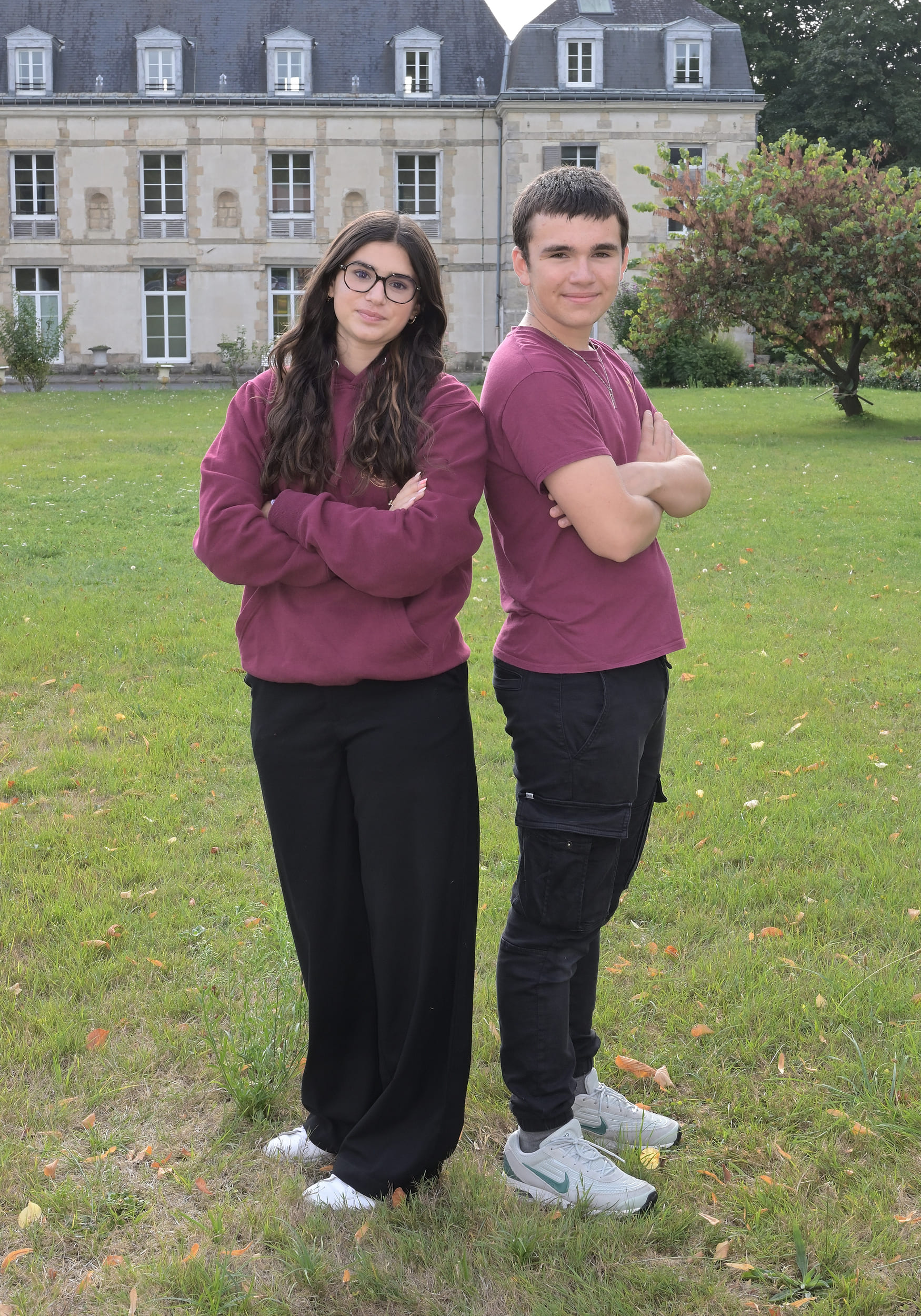 Élèves Vince’s dans le parc de l’établissement