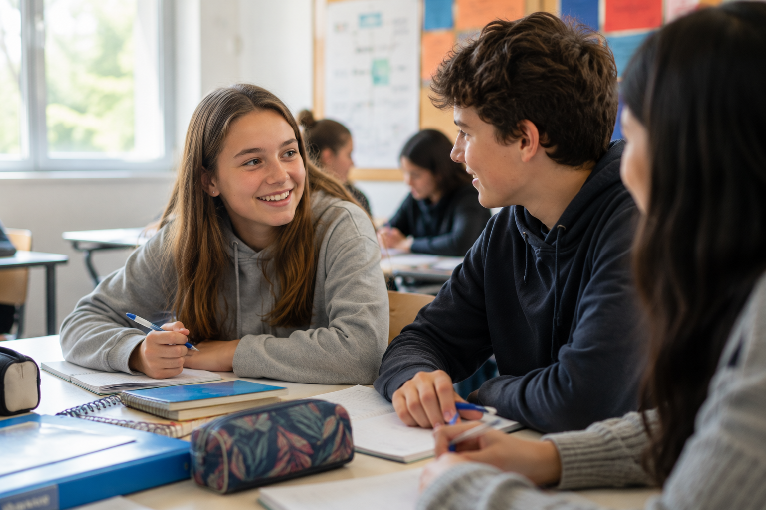 Élèves au collège et au lycée